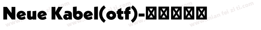 Neue Kabel(otf)字体转换